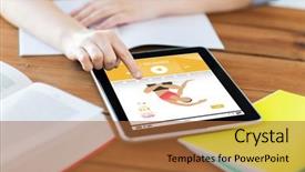  Presentation with education technology - Beautiful slide deck featuring e health app - sport education technology and internet backdrop and a red colored foreground