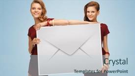  Presentation with two people holding hands - Cool new PPT layouts with e invited - picture of two lovely girls backdrop and a lemonade colored foreground