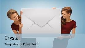  Presentation with two people holding hands - PPT layouts with e invited - two lovely girls holding big background and a  colored foreground