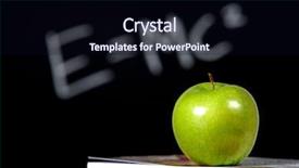  Presentation with teachers apple - Cool new slide deck with e learning blackboard - apple on a stack backdrop and a wine colored foreground