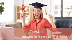  Presentation with cognitive theory learning concept - Audience pleasing slide deck consisting of e-learning-education-and-people backdrop and a coral colored foreground