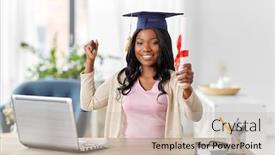  Presentation with african people - Presentation with e-learning-education-and-people background and a mint green colored foreground