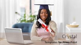  Presentation with african people - Presentation consisting of e-learning-education-and-people background and a coral colored foreground