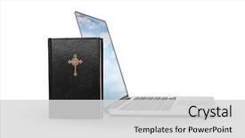  Presentation with sky holy - PPT theme having e-learning holy bible -holy background and a light gray colored foreground