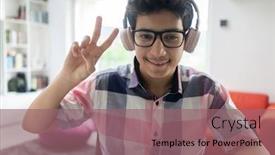  Presentation with learning - Audience pleasing presentation theme consisting of e-learning-online-education backdrop and a violet colored foreground