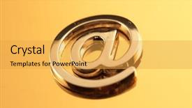  Presentation with burgundy gold - Colorful slide set enhanced with e-mail - gold metal alphabet backdrop and a  colored foreground