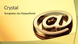  Presentation with gold crystal - Slides featuring e-mail - gold metal alphabet background and a blonde colored foreground