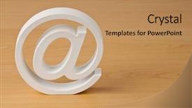  Presentation with white plate - Audience pleasing presentation design consisting of e-mail logo in white backdrop and a coral colored foreground