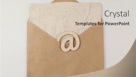  Presentation with old crumpled paper - PPT layouts with e-mail-sign background and a lemonade colored foreground