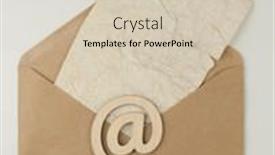  Presentation with old crumpled paper - Beautiful theme featuring e-mail-sign backdrop and a soft green colored foreground