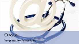  Presentation with examination - Colorful PPT theme enhanced with online examination system - e-mail sign and a stethoscope backdrop and a teal colored foreground