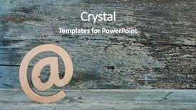  Presentation with old books on a wooden - Amazing presentation theme having e-mail symbol on old backdrop and a  colored foreground