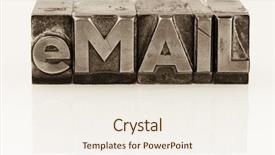  Presentation with lead - PPT theme with electronic signature - e-mail written in lead letters background and a cream colored foreground