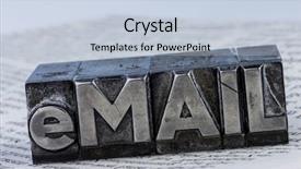  Presentation with lead - Amazing slide set having e-mail written in lead backdrop and a light blue colored foreground