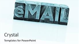  Presentation with lead - Slide set consisting of e-mail written in lead background and a cool aqua colored foreground