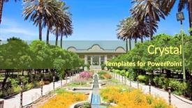 Presentation with iran - Colorful PPT theme enhanced with e narenjestan garden shiraz iran backdrop and a tawny brown colored foreground