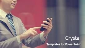  Presentation with asian - Beautiful slides featuring e platform - asian business man hand using backdrop and a dark gray colored foreground