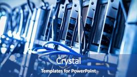  Presentation with mining - Slide set featuring e process - cryptocurrency mining farm background and a ocean colored foreground