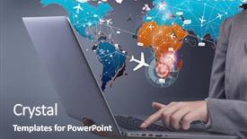  Presentation with ticket - Presentation design enhanced with e ticket - concept of online booking background and a gray colored foreground