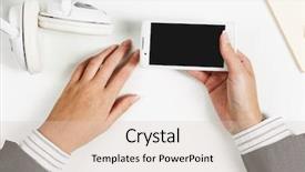  Presentation with rideshare taxi app on smartphone - Amazing slide deck having e top up - businesswoman using her smartphone backdrop and a  colored foreground