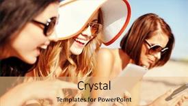  Presentation with internet - Audience pleasing presentation theme consisting of e tourism - summer holidays technology and internet backdrop and a coral colored foreground