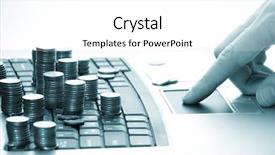  Presentation with trade - PPT theme featuring e trade - business e-commerce background and a white colored foreground