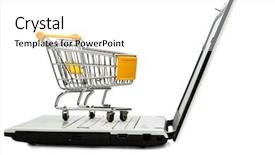  Presentation with behavior - Colorful presentation theme enhanced with online shopping and consumer behavior backdrop and a white colored foreground