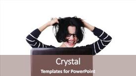  Presentation with angry - Beautiful presentation featuring e waste - angry student woman backdrop and a violet colored foreground