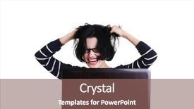  Presentation with student farewell - PPT layouts enhanced with e waste - angry student woman background and a violet colored foreground