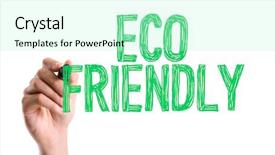  Presentation with eco friendly - Colorful PPT theme enhanced with e waste - hand with marker writing backdrop and a mint green colored foreground