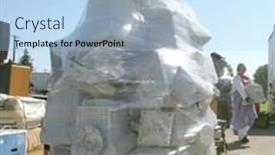  Presentation with waste - Presentation theme having e-waste-drop-off-location background and a light blue colored foreground