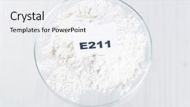  Presentation with pharmaceuticals - Cool new theme with e211 sodium benzoate preservatives substances backdrop and a white colored foreground
