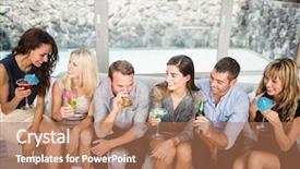  Presentation with cocktail party - Beautiful PPT layouts featuring each other and cocktail backdrop and a coral colored foreground