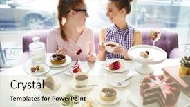  Presentation with tea cake - Amazing PPT theme having each other and having cake backdrop and a soft green colored foreground