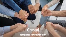  Presentation with supporting - PPT layouts with each other at group psychotherapy background and a coral colored foreground