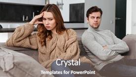  Presentation with sad - Beautiful PPT theme featuring each other because of quarrel backdrop and a coral colored foreground