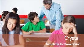  Presentation with professor - PPT theme enhanced with each other during examination background and a red colored foreground