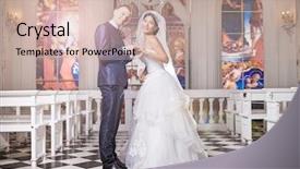  Presentation with relationship - Amazing PPT theme having each other in church backdrop and a  colored foreground