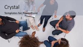  Presentation with patients - Beautiful slide deck featuring each other in group session backdrop and a light gray colored foreground