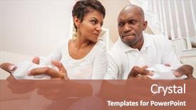  Presentation with african american black couple - Presentation theme enhanced with each other in intense competition background and a coral colored foreground