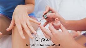  Presentation with belt bed - PPT layouts consisting of each other nails at sleepover background and a coral colored foreground