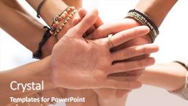  Presentation with solidarity - Slide set consisting of each other unity and solidarity background and a coral colored foreground