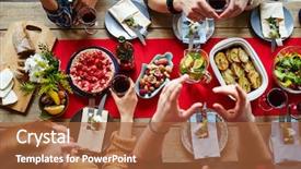  Presentation with dinner - Beautiful theme featuring each other while having dinner backdrop and a  colored foreground