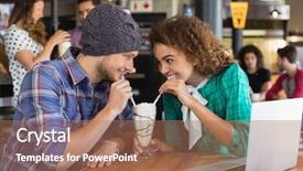  Presentation with milkshake - Beautiful PPT theme featuring each other while having milkshake backdrop and a coral colored foreground