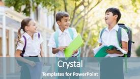  Presentation with school kids reading books - Theme having each other while reading books background and a seafoam green colored foreground