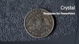  Presentation with russian - Cool new slides with eagle award - russian empire silver coin 1829 backdrop and a dark gray colored foreground