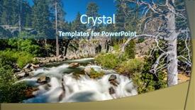  Presentation with tahoe - Slide set having eagle falls at lake tahoe background and a ocean colored foreground