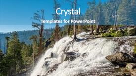  Presentation with tahoe - Presentation design featuring eagle falls at lake tahoe background and a teal colored foreground