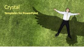  Presentation with eagle - Colorful theme enhanced with eagle free - businessman relaxing on grass backdrop and a tawny brown colored foreground