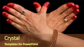  Presentation with indian dance - Colorful slide deck enhanced with eagle of indian classic dance backdrop and a tawny brown colored foreground